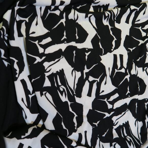 Elephant Floral Abstract Tank Top Sz M Cowl Draped Neck Black Purple Worthington - Picture 10 of 15